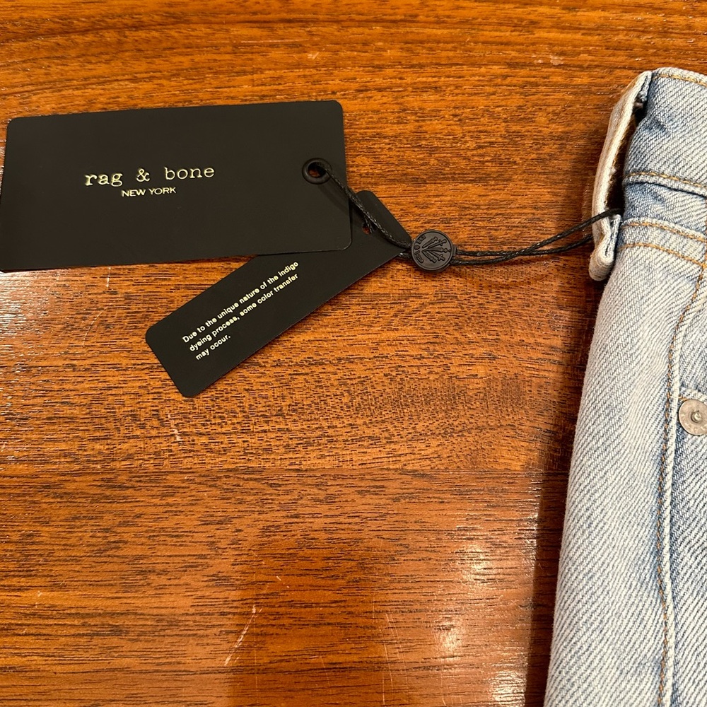 Rag & Bone Dre Low Rise Cutoff Denim Shorts, Jade, Size 24 - Picture 10 of 15